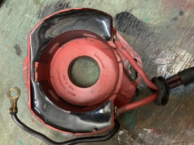 Image of red pickup showing outer face resin