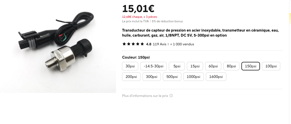 Screenshot 2024-09-02 at 08-54-41 Transducteur de capteur de pression en acier inoxydable transmetteur en céramique eau huile carburant gaz air 1_8NPT DC 5V 5-300psi en option - AliExpress.png